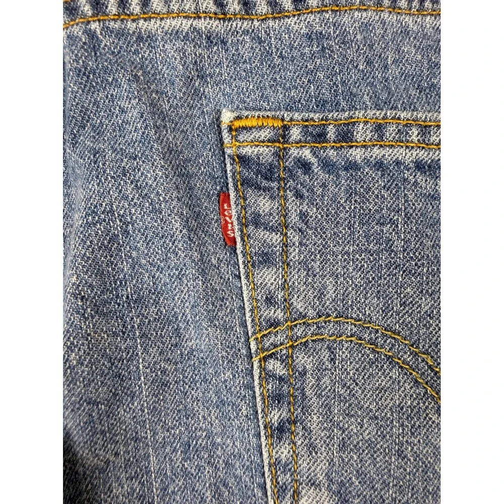 Levis 505 Regular Fit Denim Shorts Mens 36 Blue Vintage Y2K Mid Wash Jean Shorts